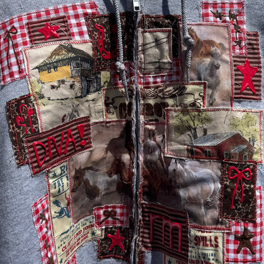 Role Model Kansas Anymore Custom Medium Grey Zip-Up