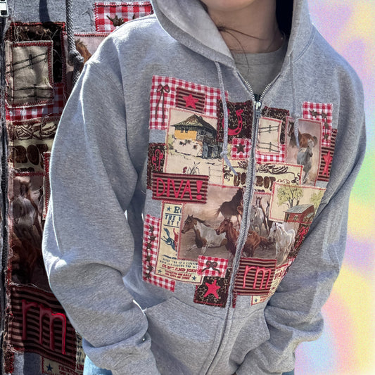 Role Model Kansas Anymore Custom Medium Grey Zip-Up